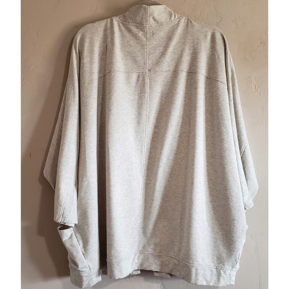 Garnet Hill Cardigan Women's Gray L Oversized Relaxed Athleisure Comfy Sweater - Picture 5 of 14